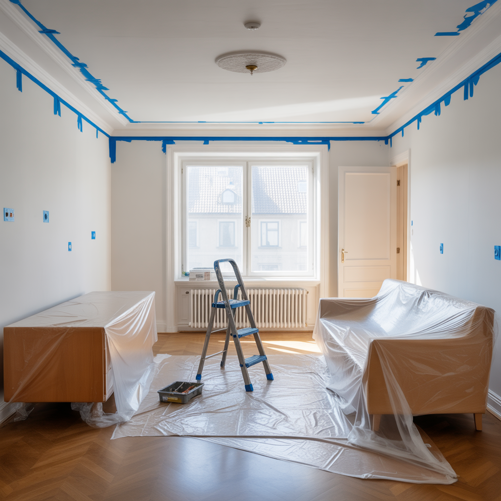 takmalning inomhus checklista for forarbete och tackning